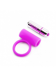 Лиловое эрекционное кольцо с вибрацией - Pink Vibe - в Нижнекамске купить с доставкой