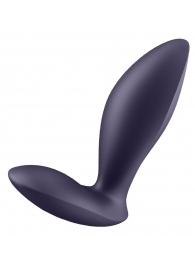 Фиолетовый анальный вибростимулятор Power Plug - Satisfyer - в Нижнекамске купить с доставкой