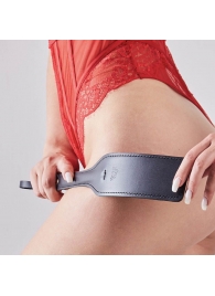 Черная кожаная шлепалка SitaBlack - 30 см. - Sitabella - купить с доставкой в Нижнекамске
