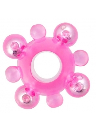 Эрекционное кольцо c бусинками - Toyfa Basic - в Нижнекамске купить с доставкой