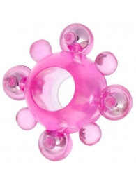 Эрекционное кольцо c бусинками - Toyfa Basic - в Нижнекамске купить с доставкой