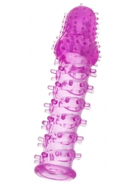 Фиолетовая насадка, удлиняющая половой член, BIG BOY - 13,5 см. - Toyfa Basic - в Нижнекамске купить с доставкой