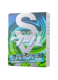 Презервативы Sagami Xtreme Mint с ароматом мяты - 3 шт. - Sagami - купить с доставкой в Нижнекамске