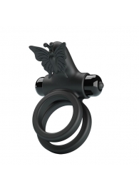 Черное эрекционное виброкольцо Passionate Ring IX - Baile - в Нижнекамске купить с доставкой