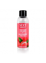 Массажное масло Sexy Sweet Nectar Lychee с феромонами и ароматом личи - 75 мл. - Биоритм - купить с доставкой в Нижнекамске