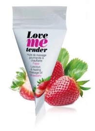 Съедобное согревающее массажное масло Love Me Tender Strawberry с ароматом клубники - 10 мл. - Love to Love - купить с доставкой в Нижнекамске
