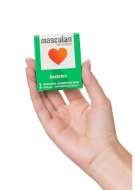 Презервативы анатомической формы Masculan Anatomic - 3 шт. - Masculan - купить с доставкой в Нижнекамске