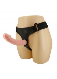 Гладкий фаллоимитатор с крупной головкой на ремешках - 19,7 см. - Baile - купить с доставкой в Нижнекамске