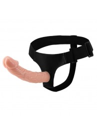 Гладкий фаллоимитатор с крупной головкой на ремешках - 19,7 см. - Baile - купить с доставкой в Нижнекамске