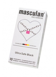 Ультрапрочные презервативы Masculan Ultra Safe Black - 10 шт. - Masculan - купить с доставкой в Нижнекамске