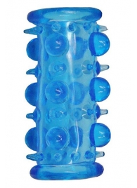 Голубая насадка с шипами и шишечками LUST CLUSTER - Dream Toys - в Нижнекамске купить с доставкой