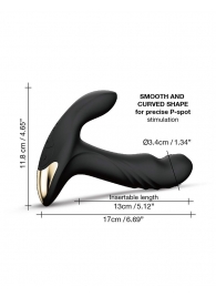 Черный вибромассажер простаты Multi P-Joy с 3 моторами - Dorcel - в Нижнекамске купить с доставкой