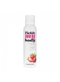 Массажная хрустящая пенка Tickle My Body Strawberry с ароматом клубники - 150 мл. - Love to Love - купить с доставкой в Нижнекамске