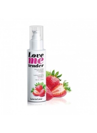 Съедобное согревающее массажное масло Love Me Tender Strawberry с ароматом клубники - 100 мл. - Love to Love - купить с доставкой в Нижнекамске