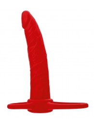 Красная насадка на пенис для двойного проникновения Black Red - 16,5 см. - ToyFa - купить с доставкой в Нижнекамске