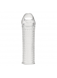 Текстурированная насадка на пенис Clear Textured Penis Enhancing Sleeve Extension - 16,5 см. - BlueLine - в Нижнекамске купить с доставкой