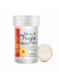 Интимный гель Esferas do Dragao Hot Ball с охлаждающе-разогревающим эффектом (2 шарика по 3 гр.) - HotFlowers - купить с доставкой в Нижнекамске