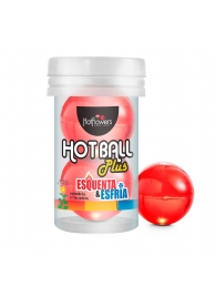 Лубрикант на масляной основе Hot Ball Plus с охлаждающе-разогревающим эффектом (2 шарика по 3 гр.) - HotFlowers - купить с доставкой в Нижнекамске