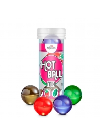 Ароматизированный лубрикант Hot Ball Mix на масляной основе (4 шарика по 3 гр.) - HotFlowers - купить с доставкой в Нижнекамске