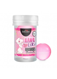 Лубрикант на силиконовой основе с эффектом вибрации Xana Loka Hot Ball (2 шарика по 3 гр.) - HotFlowers - купить с доставкой в Нижнекамске