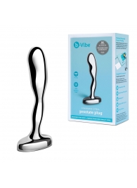 Стальной стимулятор простаты Stainless Steel Prostate Plug - 11,5 см. - b-Vibe - в Нижнекамске купить с доставкой