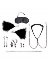 Большой эротический набор из 12 предметов Interchangeable Collar   Nipple Clips Set - Lux Fetish - купить с доставкой в Нижнекамске