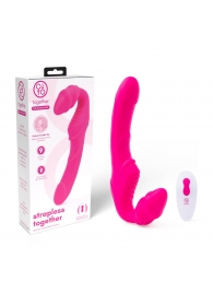 Розовый безремневой страпон на радиоуправлении Strapless Together - 22 см. - Together Toy - купить с доставкой в Нижнекамске