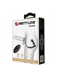 Черный вибростимулятор простаты с фиксацией кольцами Marshall - Baile - в Нижнекамске купить с доставкой