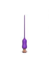 Фиолетовый тонкий стимулятор Nipple Vibrator - 23 см. - I-MOON - купить с доставкой в Нижнекамске