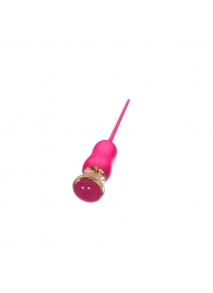Розовый тонкий стимулятор Nipple Vibrator - 23 см. - I-MOON - купить с доставкой в Нижнекамске