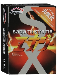 Презервативы Sagami Xtreme ENERGY с ароматом энергетика - 3 шт. - Sagami - купить с доставкой в Нижнекамске