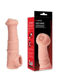 Телесная фантазийная насадка на член Cock Sleeve Size M - KOKOS - в Нижнекамске купить с доставкой