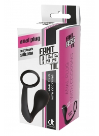 Черное эрекционное кольцо с анальной пробкой Anal Plug With Cockring - Dream Toys - в Нижнекамске купить с доставкой