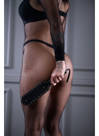 Кожаная шлепалка Sex Game с заклепками - 33 см. - БДСМ Арсенал - купить с доставкой в Нижнекамске