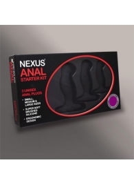 Набор из 3 массажеров простаты чёрного цвета NEXUS ANAL STARTER KIT - Nexus Range - в Нижнекамске купить с доставкой
