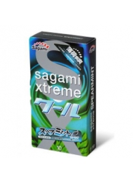 Презервативы Sagami Xtreme Mint с ароматом мяты - 10 шт. - Sagami - купить с доставкой в Нижнекамске