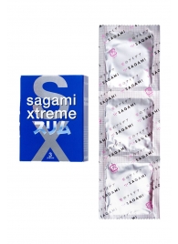 Розовые презервативы Sagami Xtreme FEEL FIT 3D - 3 шт. - Sagami - купить с доставкой в Нижнекамске