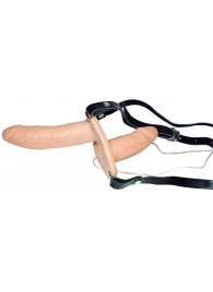 Телесный женский страпон с вагинальной пробкой Strap-On Duo - 15 см. - Orion - купить с доставкой в Нижнекамске