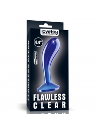 Синяя анальная втулка Flawless Clear Prostate Plug 6.0 - 15 см. - Lovetoy - в Нижнекамске купить с доставкой