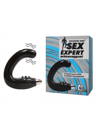 Чёрный массажёр простаты серии Sex Expert - Sex Expert - в Нижнекамске купить с доставкой