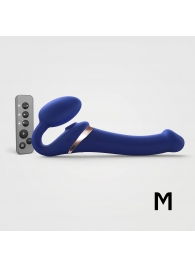 Синий безремневой страпон Multi Orgasm Size M с клиторальной стимуляцией - Strap-on-me - купить с доставкой в Нижнекамске