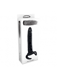 Чёрная насадка-фаллос для двойного проникновения INFLATABLE DILDO SLIM DONG  - 13,5 см. - Toyz4lovers - в Нижнекамске купить с доставкой