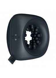 Черный мужской вибромассажер Ring Stroker - Satisfyer - в Нижнекамске купить с доставкой