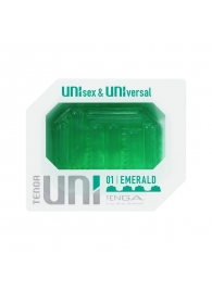 Зеленый мастурбатор-стимулятор Tenga Uni Emerald - Tenga - в Нижнекамске купить с доставкой