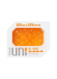 Оранжевый мастурбатор-стимулятор Tenga Uni Topaz - Tenga - в Нижнекамске купить с доставкой