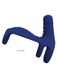 Синяя вибронасадка на пенис Vibrating Penis Sling - Baile - в Нижнекамске купить с доставкой