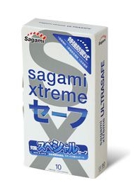 Презервативы Sagami Xtreme Ultrasafe с двойным количеством смазки - 10 шт. - Sagami - купить с доставкой в Нижнекамске
