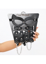 Соблазнительный кожаный набор БДСМ - Crazy Handmade - купить с доставкой в Нижнекамске
