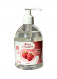 Лубрикант на водной основе Love Protection Raspberry с ароматом малины - 300 мл. - Lola Games - купить с доставкой в Нижнекамске