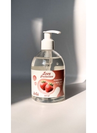 Лубрикант на водной снове Love Protection Strawberry с ароматом клубники - 300 мл. - Lola Games - купить с доставкой в Нижнекамске